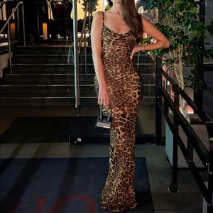 Rat and boa style leopard dress